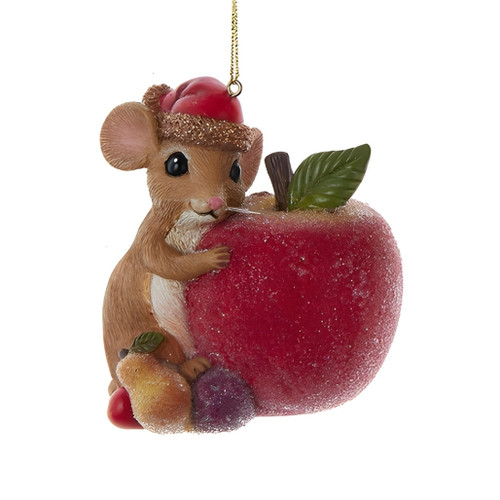 Sugar Frost Mouse With Apple Ornament